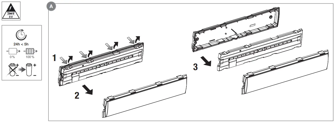 Beghelli 8584 Ticinque Tutto LED TR High Autonomy Luminaire - 8