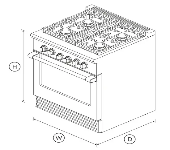 FISHER PAYKEL RDV2-304-N-N Dual Fuel Range - Figure 1