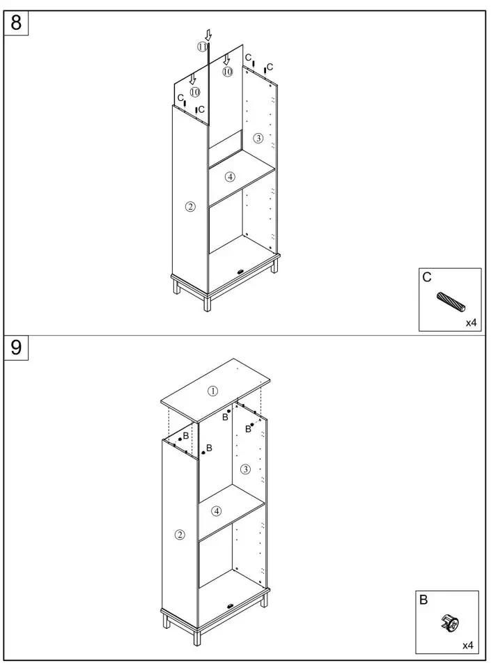 FUFU GAGA KF260047 71.2 Inch H Wood Standard Bookshelf Bookcase Storage Cabinet - Figure 8