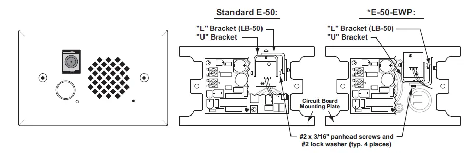 VIKING ELECTRONICS E-50 Single Gang Black Video Entry Phone-8