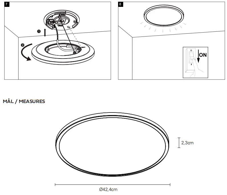 namron 3306786 Takarmatur Mira LED fig 1