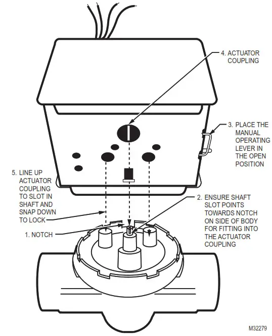 Honeywell Home V8043C,D,F & G Motorized -VALVE BODY