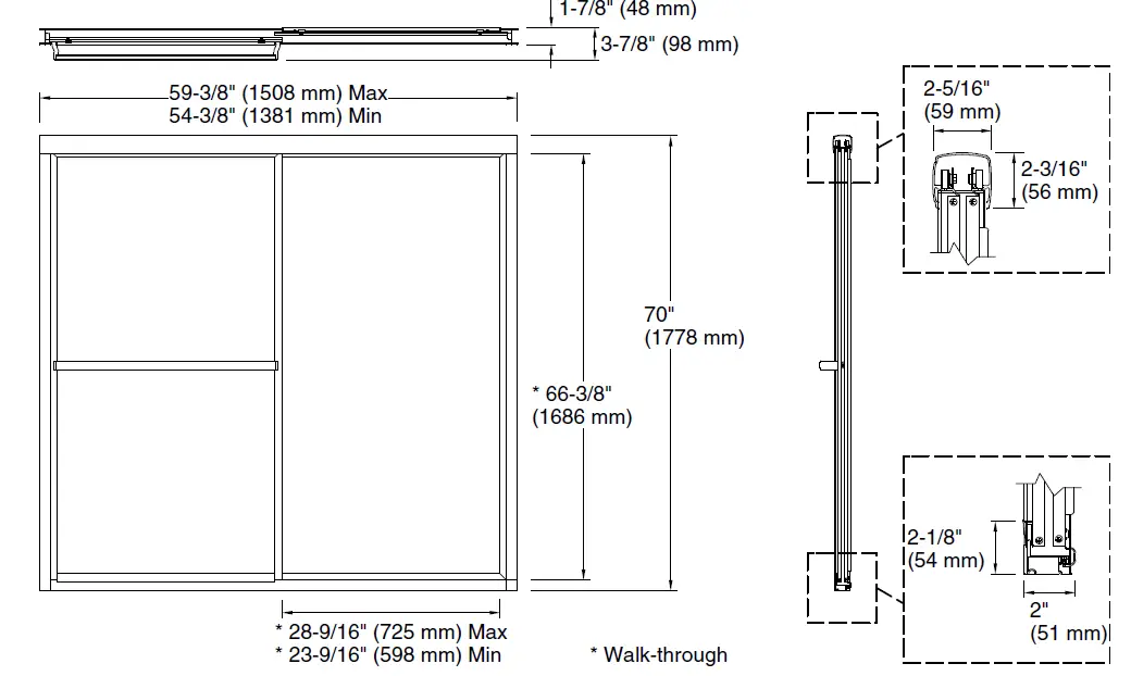 STERLING-5977-59-Deluxe-Framed-Sliding-Shower-Door-fig-1