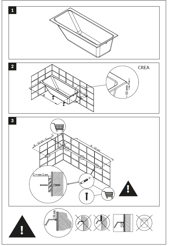 cersanit Kaliope 170x110 Bathtub Asymmetric Right fig (10)