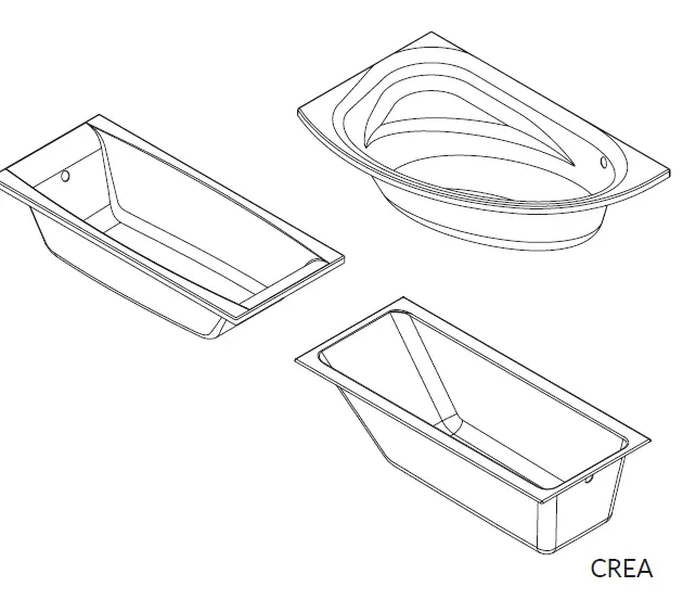 cersanit Kaliope 170x110 Bathtub Asymmetric Right fig (2)