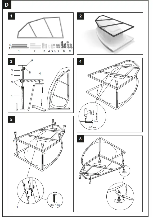 cersanit Kaliope 170x110 Bathtub Asymmetric Right fig (7)