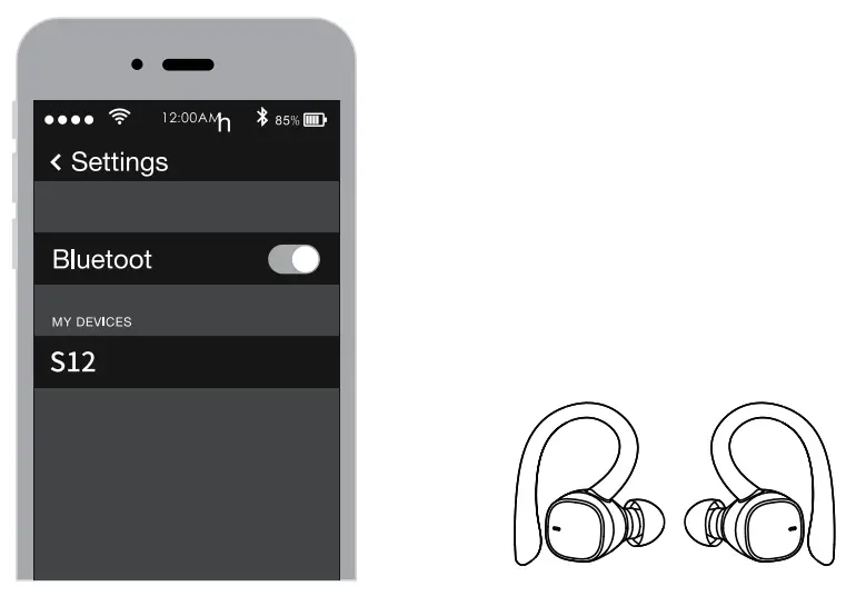 JTact S12 Wireless Earbuds with Charging Case fig 4