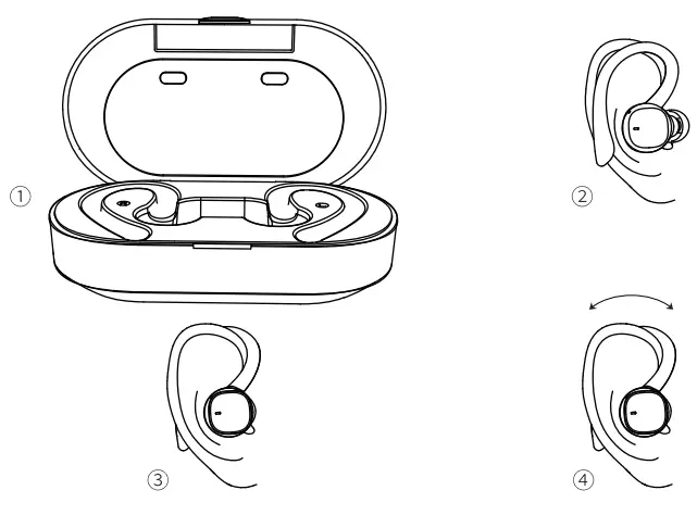 JTact S12 Wireless Earbuds with Charging Case fig
