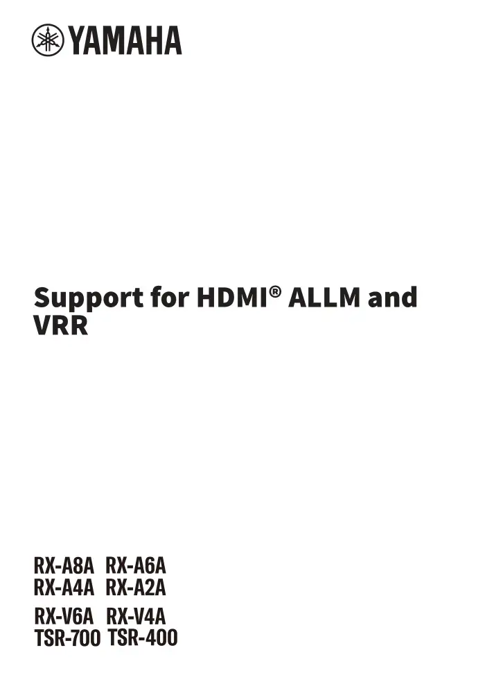 YAMAHA RX-A6A AV Receiver Instruction Manual