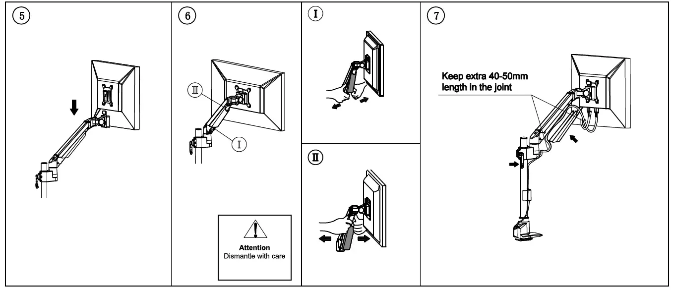 MULTIBRACKETS 4271 M VESA Gas Lift Arm Basic Single Pole fig 10