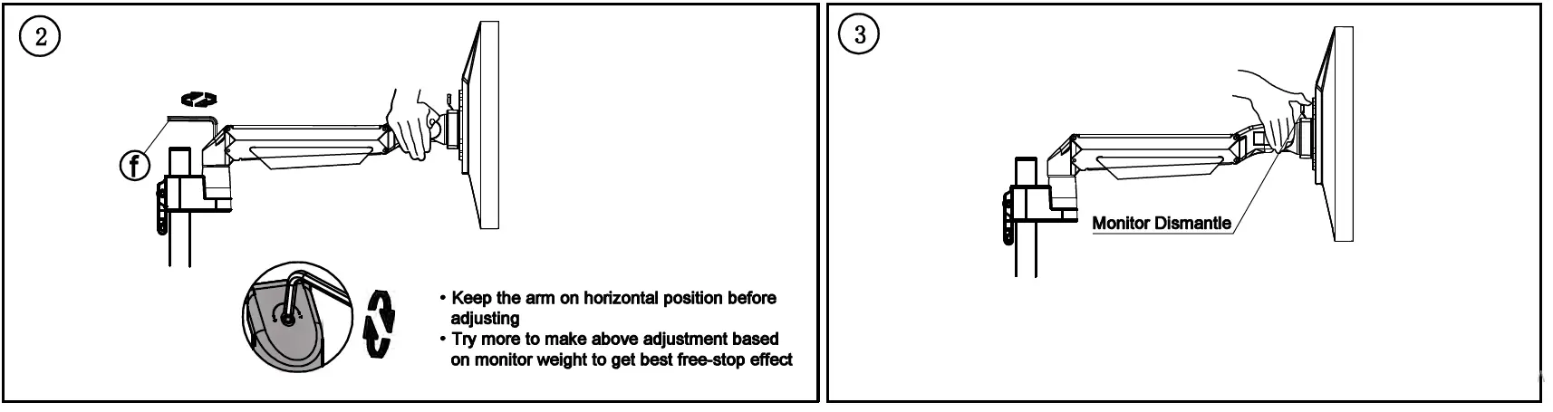 MULTIBRACKETS 4271 M VESA Gas Lift Arm Basic Single Pole fig 12