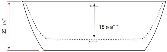 GETPRO Acrylic Oval Flatbottom Freestanding Bathtub A02