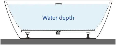GETPRO Acrylic Oval Flatbottom Freestanding Bathtub A04