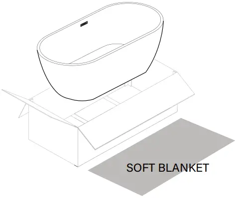 GETPRO Acrylic Oval Flatbottom Freestanding Bathtub C01