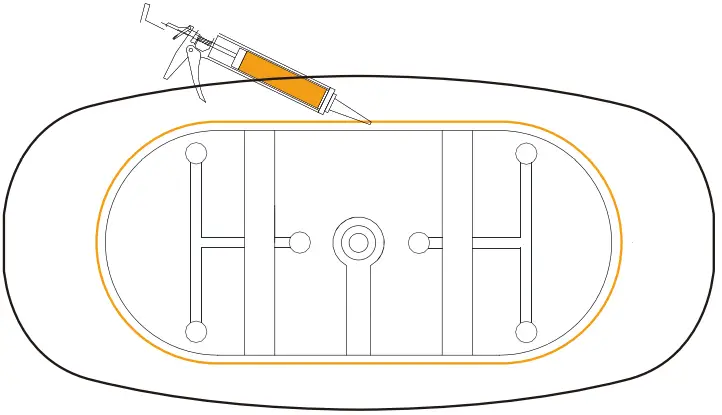 GETPRO Acrylic Oval Flatbottom Freestanding Bathtub D10