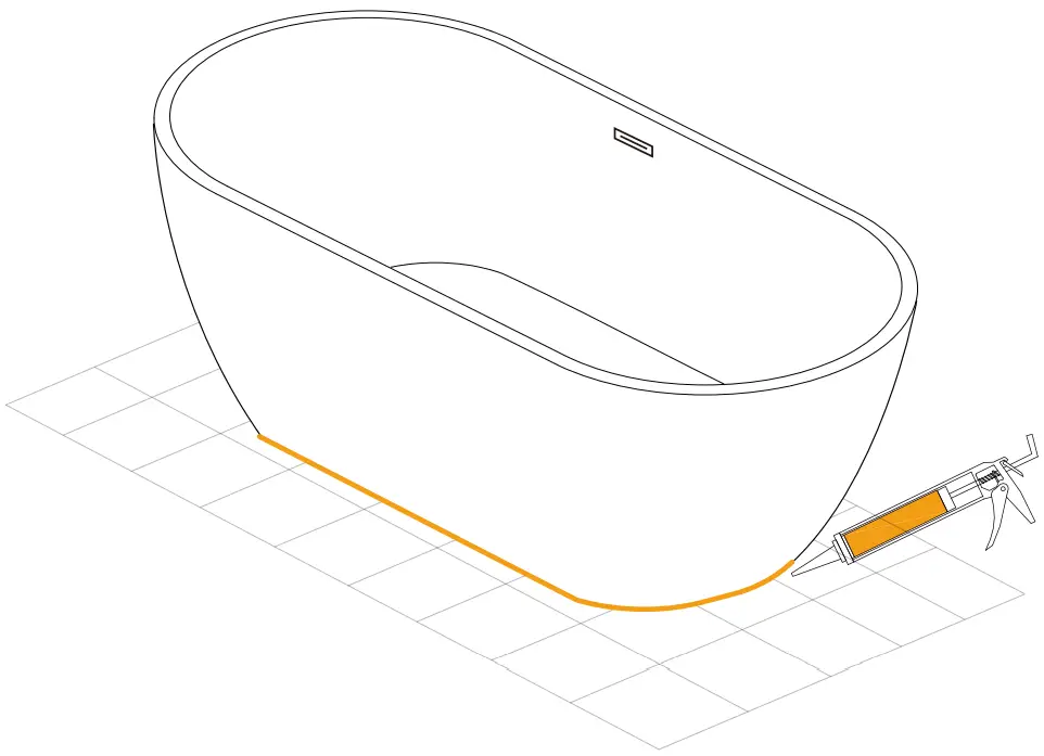 GETPRO Acrylic Oval Flatbottom Freestanding Bathtub D12