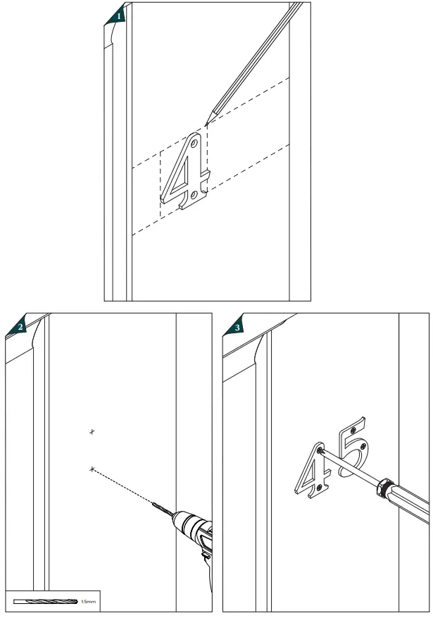 plank HARDWARE BEAUMONT Door Number Letter 3