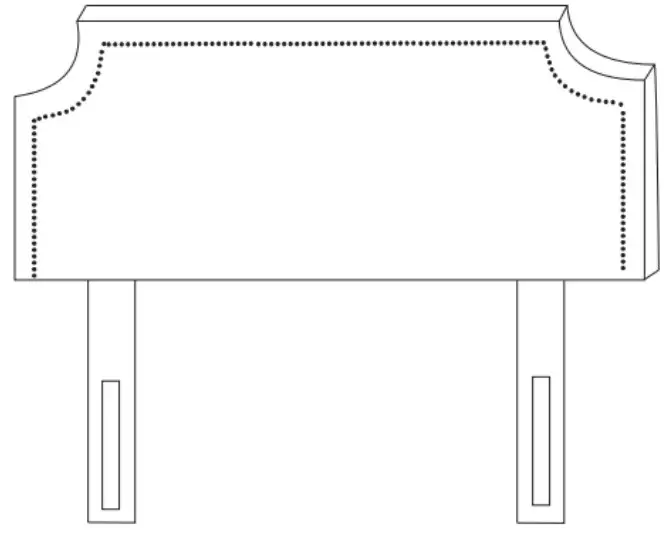 SHANGRI-LA SLSTHBFLCDA Trinity Studded Bed Head -