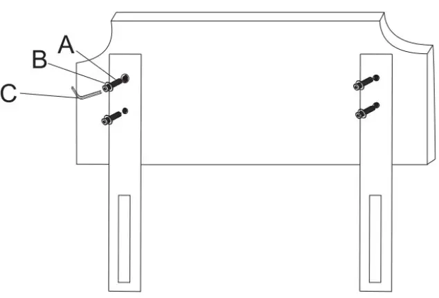 SHANGRI-LA SLSTHBFLCDA Trinity Studded Bed Head -ASSEMBLY