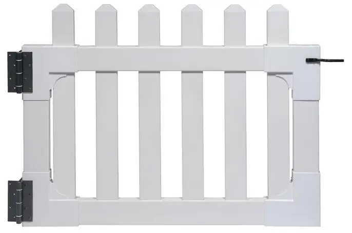 ZIPPITY-ZP19004-Newport-Vinyl-Picket-Gate-with-Stainless-Steel-product-image