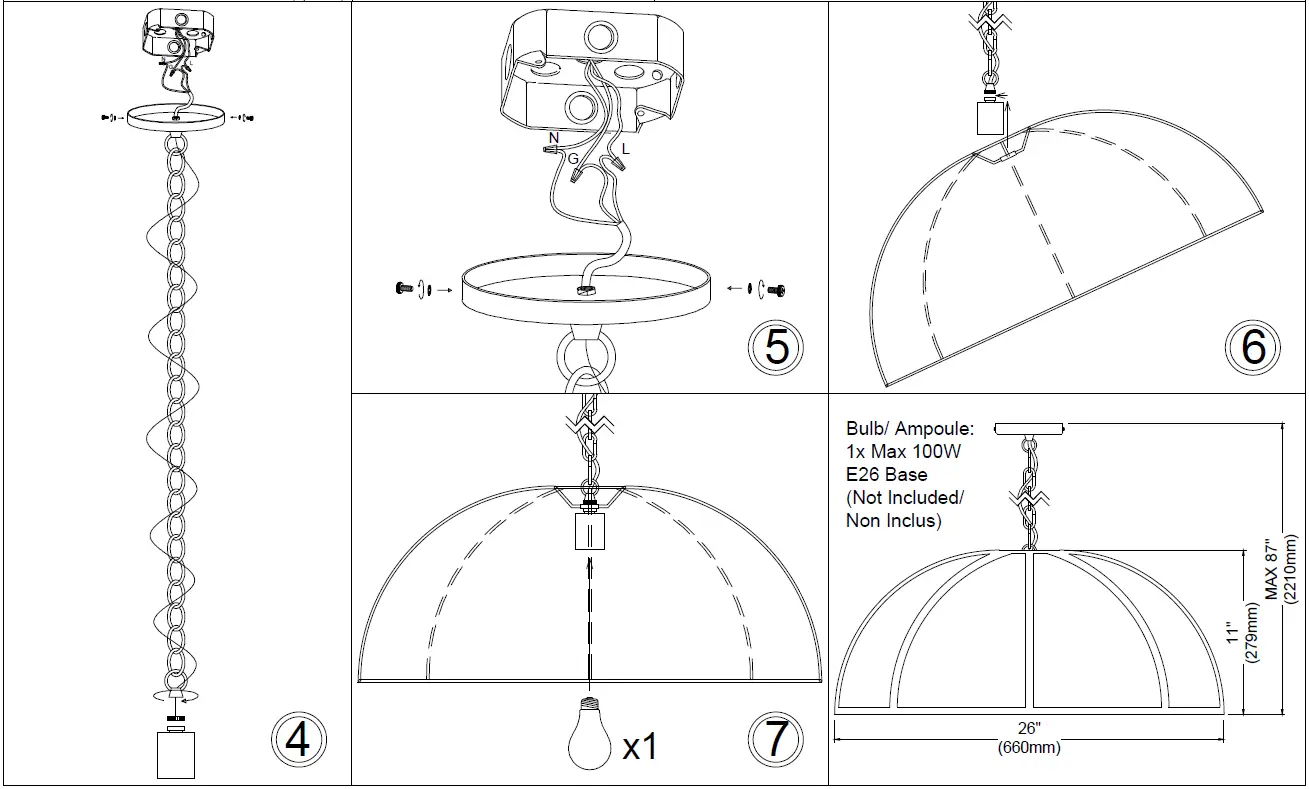 Dainolite-PTO-261P-MB-BW-Portobello-Black-Modern-Contemporary-Dome-Pendant-Light- (4)
