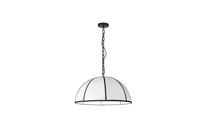 Dainolite Pto-261p-mb-bw Portobello Black Modern-contemporary Dome Pendant Light Installation Guide