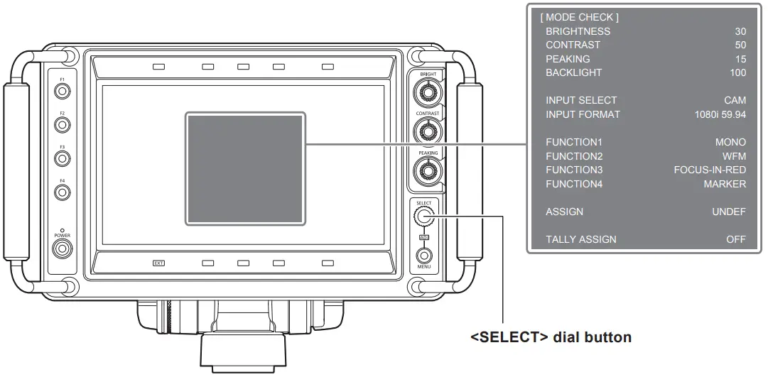 Panasonic AK HVF100G 9 Inch LCD Color Viewfinder - Figure 14