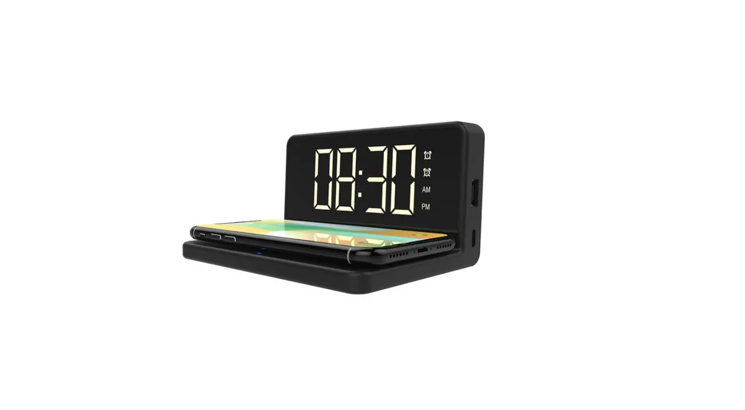 Anko 43233830 Alarm Clock With Wireless Charging User Manual