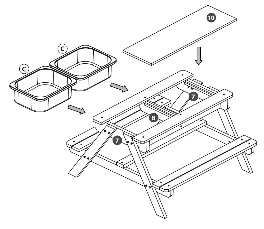 SUNNY Dual Top 2.0 Sand & Water Picnic Table-fig-10