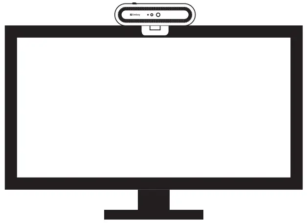Sandberg 133-99 USB Face Recognition Webcam 1080P HD - On a PC Monitor
