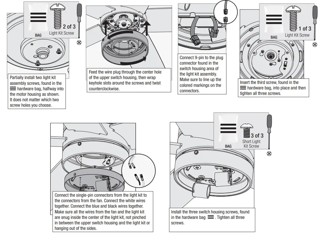 Hunter 52491 52 Inch Bardot LED Light Fan - fig 18