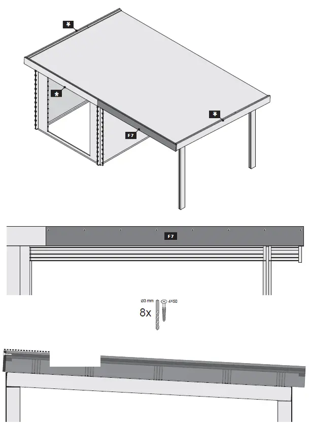 Karibu Garden House Noorvik Extension Roof 15