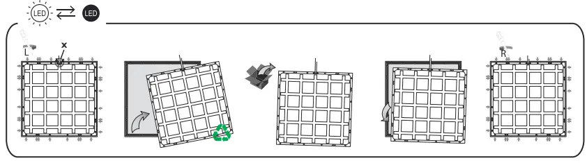 LED-s-light-Ceiling-Inset-01-Panel-Lighting-Mounting-Pattern-Instruction-FIG-3