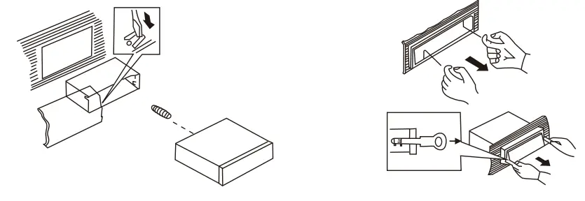 Installation option with the mounting frame