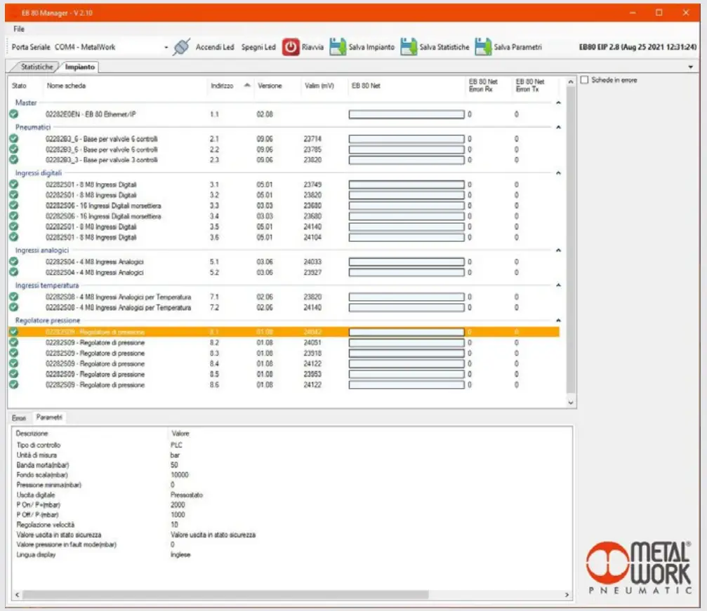 DATA READING USING THE EB 80 Manager SOFTWARE