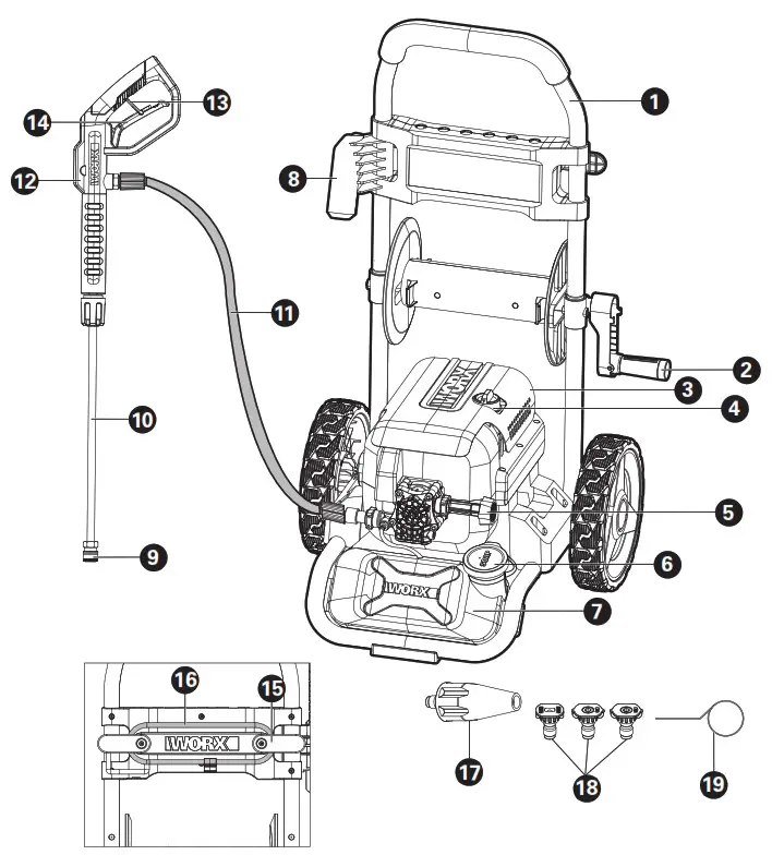 WG607 Electric Pressure Washer-- Pressure Washer