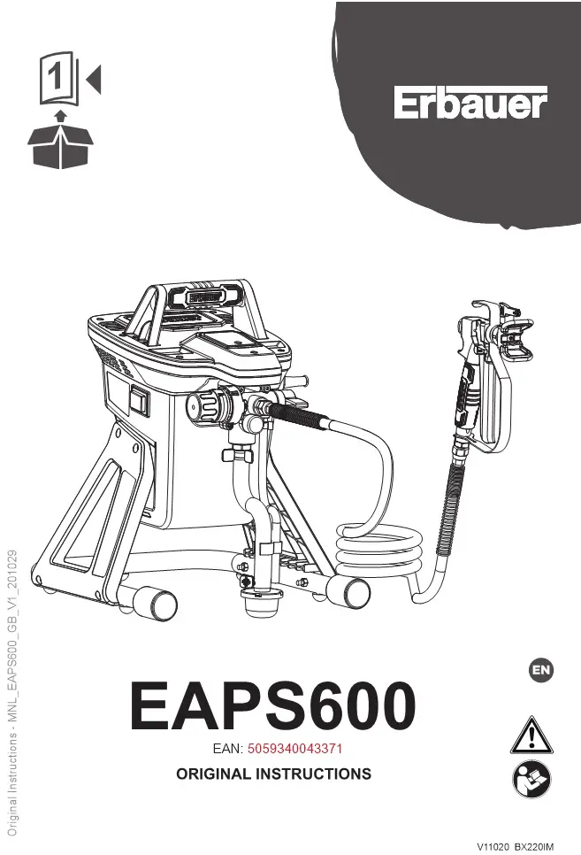 Kingfisher Erbauer EAPS600 Airless Paint Sprayer Instructions