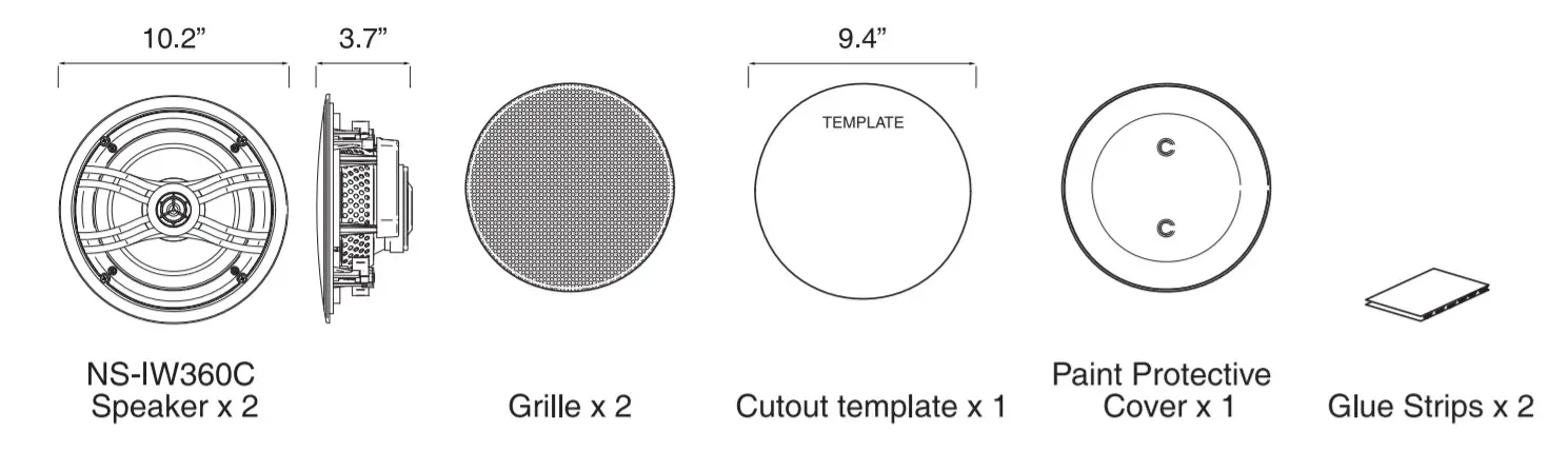 YAMAHA NS-Ceiling Speaker Pair unpacking