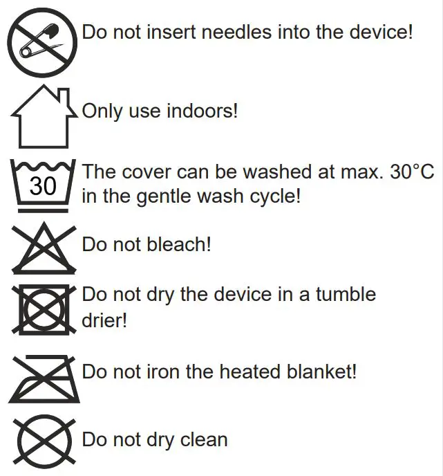 medisana NM 885 Battery Operated Neck Massager Instruction Manual - Explanation of symbols