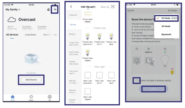 Home Venus G95 Smart Filament Edison LED Bulbs- STEP 4 Add Device