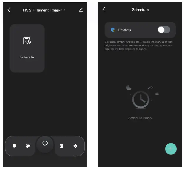 Home Venus G95 Smart Filament Edison LED Bulbs- Set Time Schedule