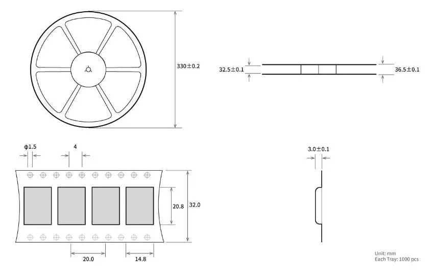 EBYTE E22-400M22S SX1268 343 470MHz SPI SMD- Batch
