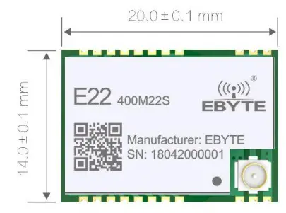 EBYTE E22-400M22S SX1268 343 470MHz SPI SMD