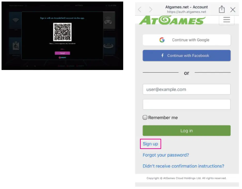 ATGAMES Legends Gamer mini-account