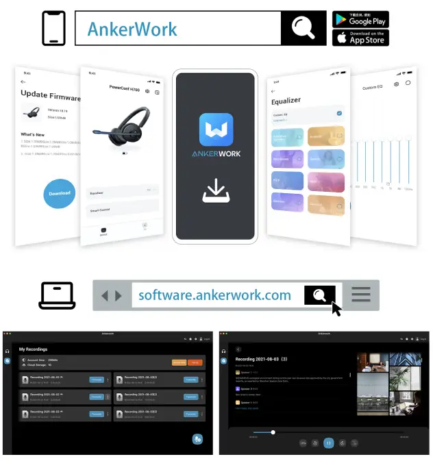 ANKER PowerConf H700 Bluetooth Headset-App