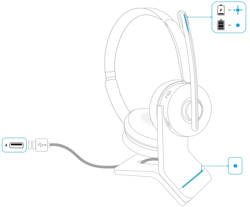 ANKER PowerConf H700 Bluetooth Headset-Charging Stand