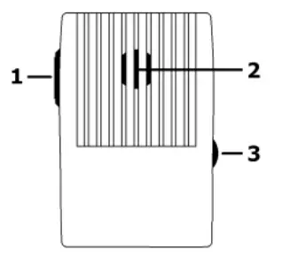 adastra L50U Megaphone with USB-SD Player 50W - Microphone controls