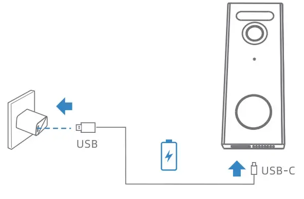 aosu V8P Video Doorbell Pro and Wi Fi Home Base - charge