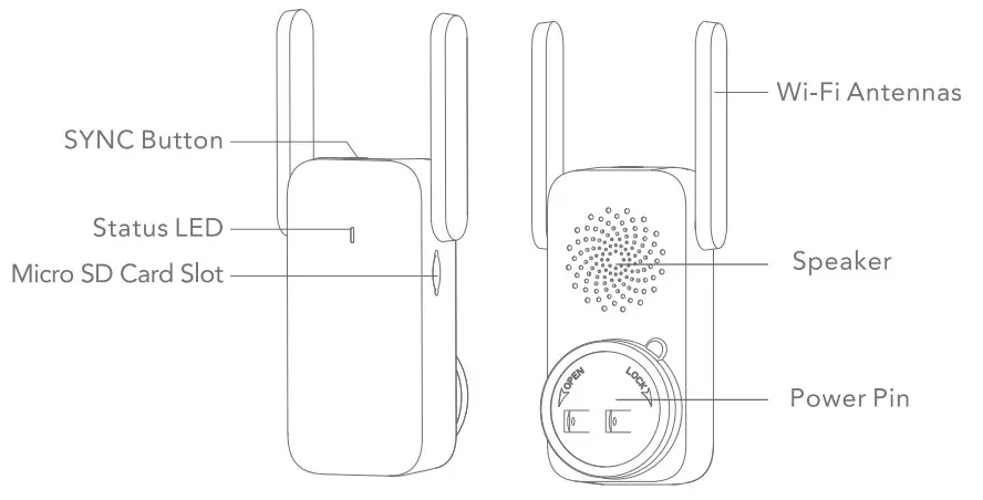 aosu V8P Video Doorbell Pro and Wi Fi Home Base - homebase
