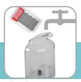 Fill with Nespresso descaler and 0.5 l water